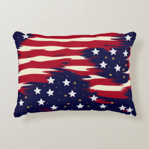 Patriotic Waves Accent Pillow