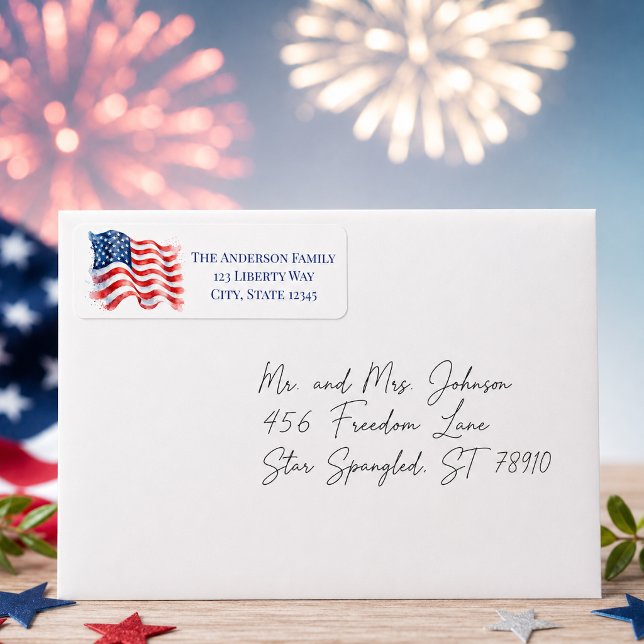 Patriotic Wavy Flag Personalized (Creator Uploaded)