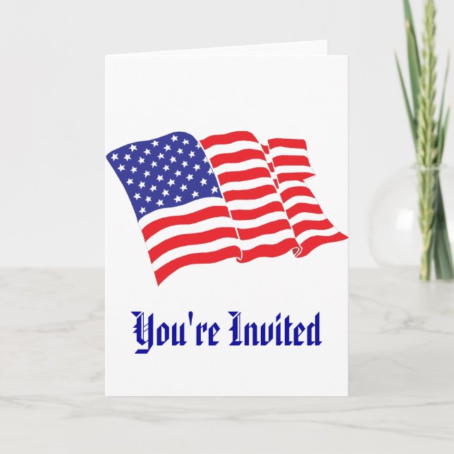 Patriotic Wedding Invitation (Front)