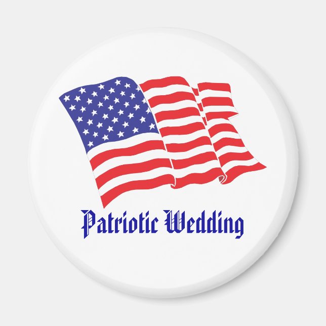 Patriotic Wedding Magnet (Front)