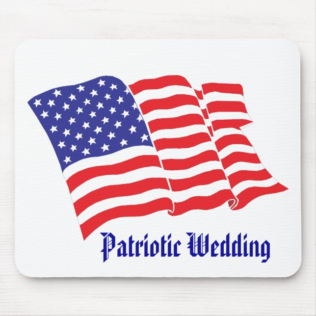 Patriotic Wedding Mouse Pad (Front)