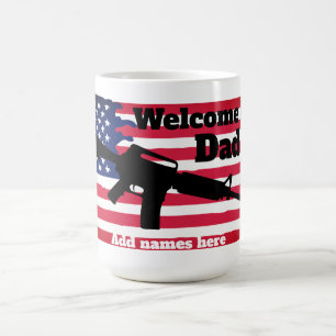 Patriotic Welcome Back Dad Military  Magic Mug