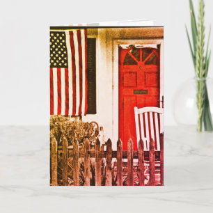 Patriotic Welcome Home Military Thank You Car Card