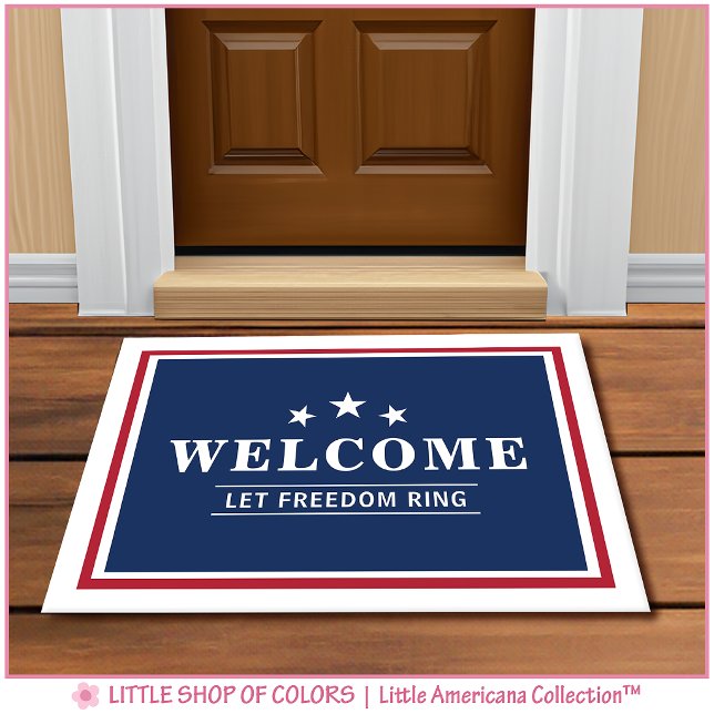 Patriotic Welcome Let Freedom Ring Doormat (Creator Uploaded)