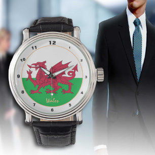 Patriotic Welsh Flag, Wales fashion /design Watch
