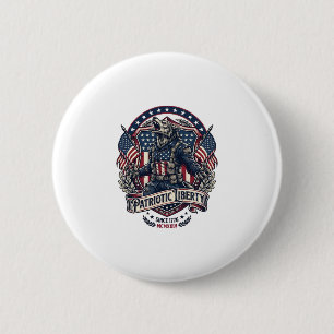 Patriotic Werewolf Patriot Horror Monster Patriot 2 Inch Round Button
