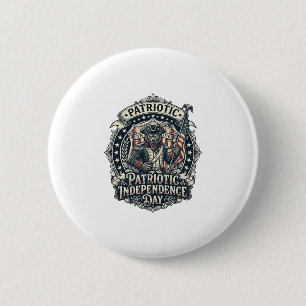 Patriotic Werewolf Patriot Horror Monster Patriot 2 Inch Round Button