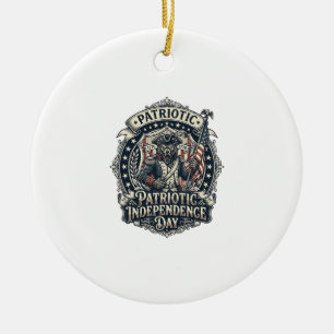 Patriotic Werewolf Patriot Horror Monster Patriot Ceramic Ornament