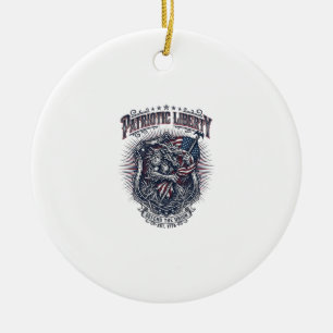 Patriotic Werewolf Patriot Horror Monster Patriot Ceramic Ornament