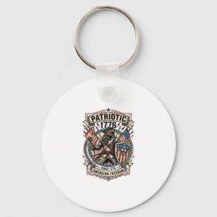 Patriotic Werewolf Patriot Horror Monster Patriot Keychain