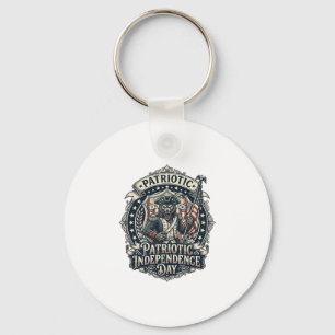 Patriotic Werewolf Patriot Horror Monster Patriot Keychain