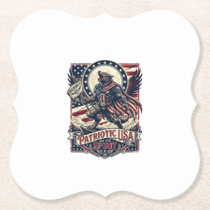 Patriotic Werewolf Patriot Horror Monster Patriot  Paper Coaster