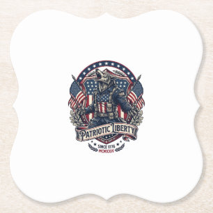 Patriotic Werewolf Patriot Horror Monster Patriot  Paper Coaster