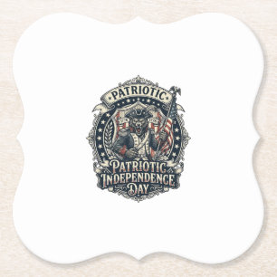 Patriotic Werewolf Patriot Horror Monster Patriot  Paper Coaster