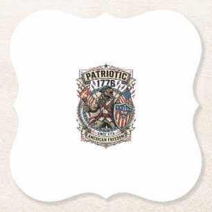 Patriotic Werewolf Patriot Horror Monster Patriot  Paper Coaster