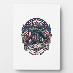 Patriotic Werewolf Patriot Horror Monster Patriot  Plaque