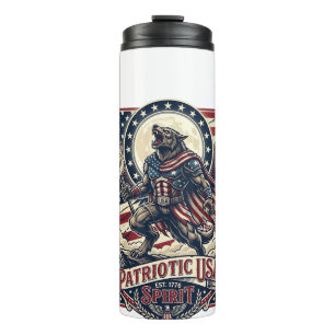 Patriotic Werewolf Patriot Horror Monster Patriot  Thermal Tumbler