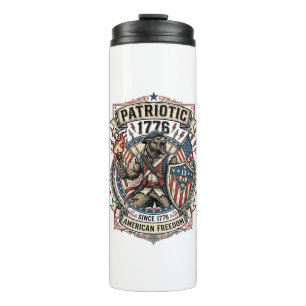 Patriotic Werewolf Patriot Horror Monster Patriot  Thermal Tumbler