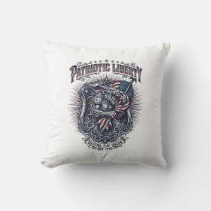 Patriotic Werewolf Patriot Horror Monster Patriot Throw Pillow
