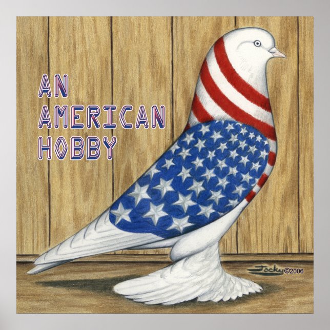 Patriotic West Pigeon Poster (Front)