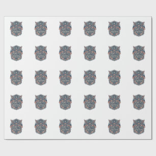 Patriotic Western Floral Vector Graphic Tee Wrapping Paper