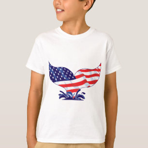 Patriotic Whale Tail T-Shirt