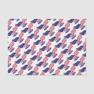 Patriotic Whale Tail Tissue Paper