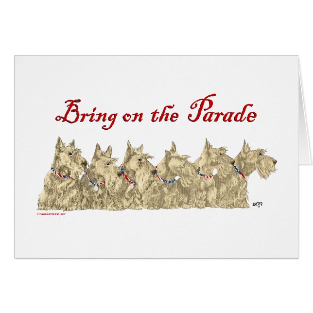 Patriotic Wheaten Scottish Terriers (Front Horizontal)