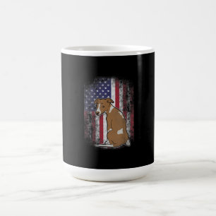 Patriotic Whippet American Flag Dog Lover Gift Coffee Mug
