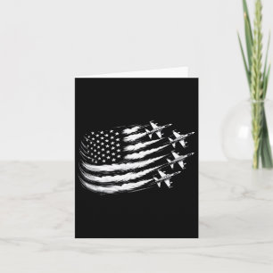 Patriotic White Red Usa Flag Blue Fighter 4th Of J Card