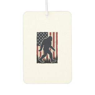 Patriotic Wilderness Creature Vintage Flag Vector  Air Freshener