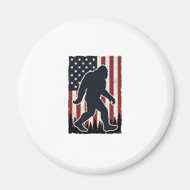 Patriotic Wilderness Creature Vintage Flag Vector  Magnet (Front)
