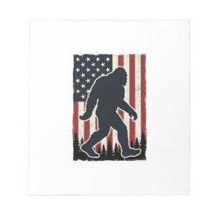 Patriotic Wilderness Creature Vintage Flag Vector Notepad
