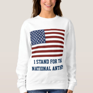 Patriotic Woman's Sweatshirt with American Flag
