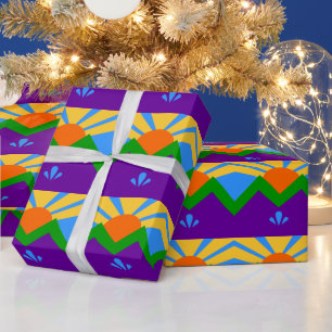 Patriotic wrapping paper, Flag of Manitou Springs Wrapping Paper