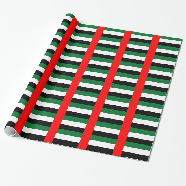 Patriotic wrapping paper Flag of UAE (Unrolled)