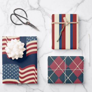 Patriotic Wrapping Paper Set