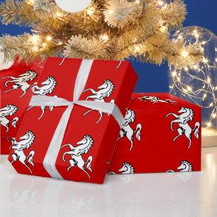 Patriotic wrapping paper with Flag of Kent County