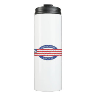 Patriotic Yellowstone Montana Thermal Tumbler