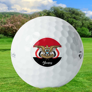 Patriotic Yemeni Flag Golf Balls, Yemen Balls