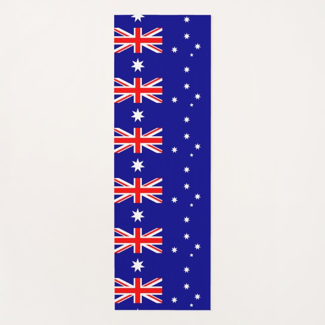 Patriotic Yoga Mats with flag of Australia (Front)