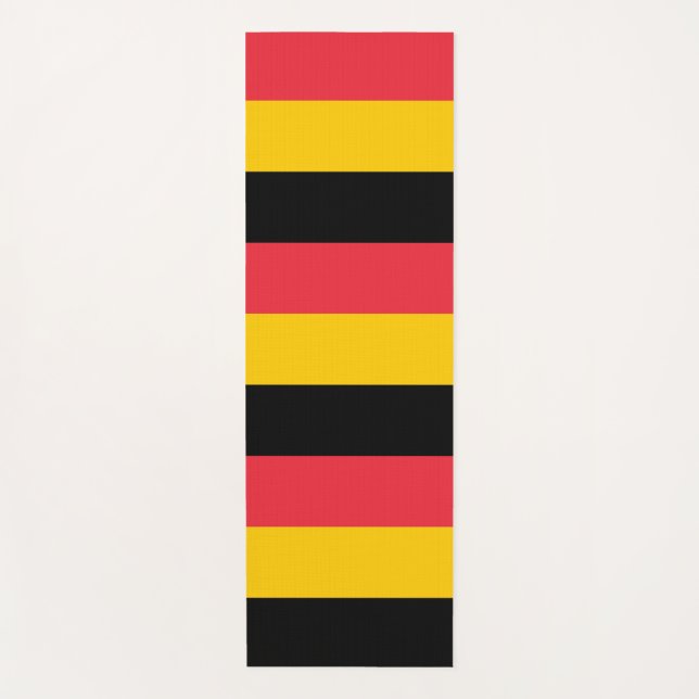 Patriotic Yoga Mats with flag of Belgium (Front)