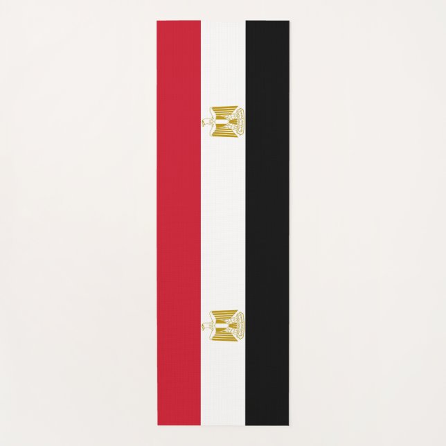 Patriotic Yoga Mats with flag of Egypt (Front)