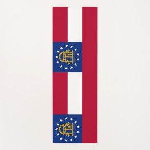 Patriotic Yoga Mats with flag of Georgia, USA