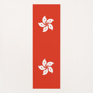 Patriotic Yoga Mats with flag of Hong Kong