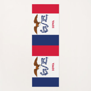 Patriotic Yoga Mats with flag of Iowa, USA