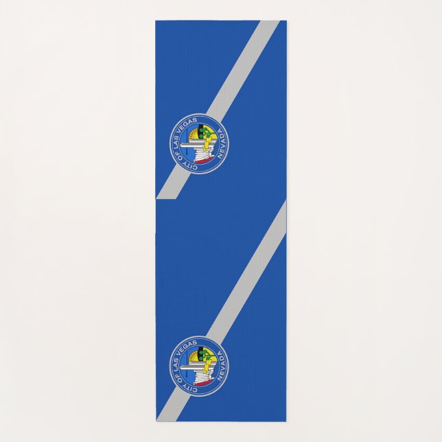 Patriotic Yoga Mats with flag of Las Vegas, USA (Front)