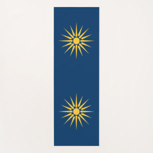 Patriotic Yoga Mats with flag of Macedonia, Greece