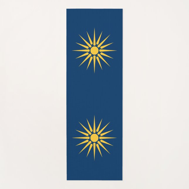 Patriotic Yoga Mats with flag of Macedonia, Greece (Front)
