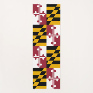 Patriotic Yoga Mats with flag of Maryland, USA